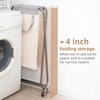 image:imageSTORAGE MANIAC 160L Collapsible Laundry Hamper with Wheels Rolling Laundry Basket Heavy Duty Cloth Sorter with Removable Bag Folding X Frame Clothes Organizer Cart for Easy to Store 3 SectionBeige