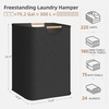 image:imageSTORAGE MANIAC 2Pack Large Laundry Hamper 100L 264 Gal Collapsible Laundry Basket with Bamboo Handles Freestanding Waterproof Clothes Hamper for Laundry Room Bedroom Dorm Towels BlackBlack