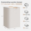 image:imageSTORAGE MANIAC 2Pack Large Laundry Hamper 100L 264 Gal Collapsible Laundry Basket with Bamboo Handles Freestanding Waterproof Clothes Hamper for Laundry Room Bedroom Dorm Towels BlackWhite