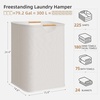 image:imageSTORAGE MANIAC 2Pack Large Laundry Hamper 100L 264 Gal Collapsible Laundry Basket with Bamboo Handles Freestanding Waterproof Clothes Hamper for Laundry Room Bedroom Dorm Towels BlackWhite
