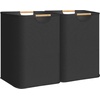 image:imageSTORAGE MANIAC 2Pack Large Laundry Hamper 100L 264 Gal Collapsible Laundry Basket with Bamboo Handles Freestanding Waterproof Clothes Hamper for Laundry Room Bedroom Dorm Towels BlackBlack