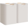image:imageSTORAGE MANIAC 2Pack Large Laundry Hamper 100L 264 Gal Collapsible Laundry Basket with Bamboo Handles Freestanding Waterproof Clothes Hamper for Laundry Room Bedroom Dorm Towels BlackWhite