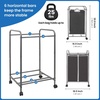 image:imageSTORAGE MANIAC 3 Section Laundry Sorter 356 Gal 135 L Laundry Hamper Cart with Heavy Duty Rolling Lockable Wheels and Removable Bags Clothes Organizer Basket Separator Hamper GrayBlack