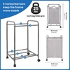 image:imageSTORAGE MANIAC 3 Section Laundry Sorter 356 Gal 135 L Laundry Hamper Cart with Heavy Duty Rolling Lockable Wheels and Removable Bags Clothes Organizer Basket Separator Hamper GrayGray