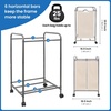 image:imageSTORAGE MANIAC 3 Section Laundry Sorter 356 Gal 135 L Laundry Hamper Cart with Heavy Duty Rolling Lockable Wheels and Removable Bags Clothes Organizer Basket Separator Hamper GrayBeige