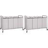 image:imageSTORAGE MANIAC 3 Section Laundry Sorter 356 Gal 135 L Laundry Hamper Cart with Heavy Duty Rolling Lockable Wheels and Removable Bags Clothes Organizer Basket Separator Hamper GrayGray