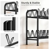 image:imageSTORAGE MANIAC 48 Pairs Vertical Shoe Rack Wing Large Metal Shoe Organizer for Closet Entryway Garage Hallway DoubleSided Shoes Shelf for Space Saving Black 4TierBlack