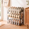 image:imageSTORAGE MANIAC 48 Pairs Vertical Shoe Rack Wing Large Metal Shoe Organizer for Closet Entryway Garage Hallway DoubleSided Shoes Shelf for Space Saving Black 4TierBlack