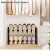 image:imageSTORAGE MANIAC 48 Pairs Vertical Shoe Rack Wing Large Metal Shoe Organizer for Closet Entryway Garage Hallway DoubleSided Shoes Shelf for Space Saving Black 4TierBlack