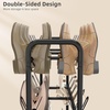 image:imageSTORAGE MANIAC 48 Pairs Vertical Shoe Rack Wing Large Metal Shoe Organizer for Closet Entryway Garage Hallway DoubleSided Shoes Shelf for Space Saving Black 4TierBlack
