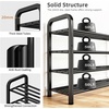 image:imageSTORAGE MANIAC 4Tier Expandable Shoe Rack 16 Pairs Adjustable Shoe Shelf for Closet Entryway Hallway Garage Dorm Heavyduty Metal Shoe Organizer for Small Space BlackBlack