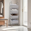 image:imageSTORAGE MANIAC 80 Liters Vertical Rolling Laundry Hamper 2 Section Laundry Sorter with Wheels and 2 Breaks 2tier Laundry Baskets for Small Space Dorm Laundry Room Closet Bathroom Gray 2tierGray