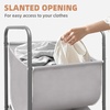 image:imageSTORAGE MANIAC 80 Liters Vertical Rolling Laundry Hamper 2 Section Laundry Sorter with Wheels and 2 Breaks 2tier Laundry Baskets for Small Space Dorm Laundry Room Closet Bathroom Gray 2tierGray