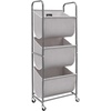 image:imageSTORAGE MANIAC 80 Liters Vertical Rolling Laundry Hamper 2 Section Laundry Sorter with Wheels and 2 Breaks 2tier Laundry Baskets for Small Space Dorm Laundry Room Closet Bathroom Gray 2tierGray