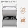 image:imageSTORAGE MANIAC 80 Liters Vertical Rolling Laundry Hamper 2 Section Laundry Sorter with Wheels and 2 Breaks 2tier Laundry Baskets for Small Space Dorm Laundry Room Closet Bathroom Gray 2tierGray