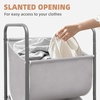 image:imageSTORAGE MANIAC 80 Liters Vertical Rolling Laundry Hamper 2 Section Laundry Sorter with Wheels and 2 Breaks 2tier Laundry Baskets for Small Space Dorm Laundry Room Closet Bathroom Gray 2tierGray