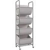 image:imageSTORAGE MANIAC 80 Liters Vertical Rolling Laundry Hamper 2 Section Laundry Sorter with Wheels and 2 Breaks 2tier Laundry Baskets for Small Space Dorm Laundry Room Closet Bathroom Gray 2tierGray