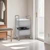 image:imageSTORAGE MANIAC 80 Liters Vertical Rolling Laundry Hamper 2 Section Laundry Sorter with Wheels and 2 Breaks 2tier Laundry Baskets for Small Space Dorm Laundry Room Closet Bathroom Gray 2tierGray