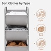 image:imageSTORAGE MANIAC 80 Liters Vertical Rolling Laundry Hamper 2 Section Laundry Sorter with Wheels and 2 Breaks 2tier Laundry Baskets for Small Space Dorm Laundry Room Closet Bathroom Gray 2tierGray