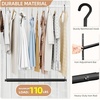 image:imageSTORAGE MANIAC Adjustable Closet Rod for Hanging Clothes 2 Pack White1 Pack Black
