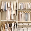 image:imageSTORAGE MANIAC Adjustable Closet Rod for Hanging Clothes 2 Pack White1 Pack White