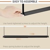 image:imageSTORAGE MANIAC Adjustable Closet Rod for Hanging Clothes 2 Pack White2 Pack Black