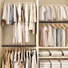 image:imageSTORAGE MANIAC Adjustable Closet Rod for Hanging Clothes 2 Pack White2 Pack Black