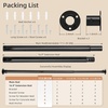 image:imageSTORAGE MANIAC Closet Rods for Hanging Clothes 175 to 295 Inches Heavy Duty Stepless Adjustable Closet Hanging Rod 12 Inch Diameter Metal Closet Rod for Wardrobe Bathroom Bedroom Laundry RV BlackBlack