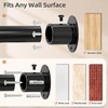 image:imageSTORAGE MANIAC Closet Rods for Hanging Clothes 175 to 295 Inches Heavy Duty Stepless Adjustable Closet Hanging Rod 12 Inch Diameter Metal Closet Rod for Wardrobe Bathroom Bedroom Laundry RV BlackBlack