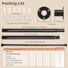 image:imageSTORAGE MANIAC Closet Rods for Hanging Clothes 175 to 295 Inches Heavy Duty Stepless Adjustable Closet Hanging Rod 12 Inch Diameter Metal Closet Rod for Wardrobe Bathroom Bedroom Laundry RV BlackBlack
