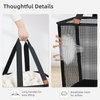 image:imageSTORAGE MANIAC Collapsible Laundry Basket 169 Gal Large Popup Laundry Hamper with Long Carry Handles SpaceSaving Foldable Clothes Hamper with Bottom Elastic Band Travel Laundry Bags Mesh BlackMesh Black