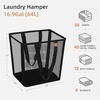 image:imageSTORAGE MANIAC Collapsible Laundry Basket 169 Gal Large Popup Laundry Hamper with Long Carry Handles SpaceSaving Foldable Clothes Hamper with Bottom Elastic Band Travel Laundry Bags Mesh BlackMesh Black