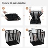 image:imageSTORAGE MANIAC Collapsible Laundry Basket 169 Gal Large Popup Laundry Hamper with Long Carry Handles SpaceSaving Foldable Clothes Hamper with Bottom Elastic Band Travel Laundry Bags Mesh BlackMesh Black