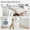 image:imageSTORAGE MANIAC Collapsible Laundry Basket 169 Gal Large Popup Laundry Hamper with Long Carry Handles SpaceSaving Foldable Clothes Hamper with Bottom Elastic Band Travel Laundry Bags Mesh BlackOat Beige
