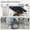 image:imageSTORAGE MANIAC Collapsible Laundry Basket 169 Gal Large Popup Laundry Hamper with Long Carry Handles SpaceSaving Foldable Clothes Hamper with Bottom Elastic Band Travel Laundry Bags Mesh BlackMesh Black