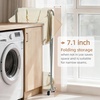 image:imageSTORAGE MANIAC Collapsible Laundry Cart with Wheels 356H Removable Canvas Bag Rolling Laundry Hamper Clothes Basket with Wheels Sturdy Steel Frame Folding for Small Narrow Space Easy Storage BeigeBeige