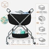 image:imageSTORAGE MANIAC Collapsible Laundry Cart with Wheels 356H Removable Canvas Bag Rolling Laundry Hamper Clothes Basket with Wheels Sturdy Steel Frame Folding for Small Narrow Space Easy Storage BeigeBlack