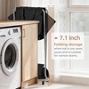 image:imageSTORAGE MANIAC Collapsible Laundry Cart with Wheels 356H Removable Canvas Bag Rolling Laundry Hamper Clothes Basket with Wheels Sturdy Steel Frame Folding for Small Narrow Space Easy Storage BeigeBlack