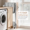 image:imageSTORAGE MANIAC Collapsible Laundry Cart with Wheels 356H Removable Canvas Bag Rolling Laundry Hamper Clothes Basket with Wheels Sturdy Steel Frame Folding for Small Narrow Space Easy Storage BeigeGrey