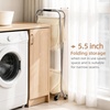 image:imageSTORAGE MANIAC Collapsible Laundry Cart with Wheels 356H Removable Canvas Bag Rolling Laundry Hamper Clothes Basket with Wheels Sturdy Steel Frame Folding for Small Narrow Space Easy Storage BeigeBeige