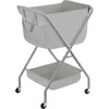 image:imageSTORAGE MANIAC Collapsible Laundry Cart with Wheels 356H Removable Canvas Bag Rolling Laundry Hamper Clothes Basket with Wheels Sturdy Steel Frame Folding for Small Narrow Space Easy Storage BeigeGrey
