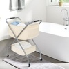 image:imageSTORAGE MANIAC Collapsible Laundry Cart with Wheels 356H Removable Canvas Bag Rolling Laundry Hamper Clothes Basket with Wheels Sturdy Steel Frame Folding for Small Narrow Space Easy Storage BeigeBeige