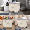 image:imageSTORAGE MANIAC Commercial Laundry Hamper with Heavy Duty Steel Frame 320 L Industrial Laundry Basket Cart with Wheels for Hotel Home Laundry Room 317L x 193W x 3091H Large BeigeBeige