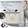 image:imageSTORAGE MANIAC Commercial Laundry Hamper with Heavy Duty Steel Frame 320 L Industrial Laundry Basket Cart with Wheels for Hotel Home Laundry Room 317L x 193W x 3091H Large BeigeBeige
