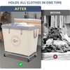 image:imageSTORAGE MANIAC Commercial Laundry Hamper with Heavy Duty Steel Frame 320 L Industrial Laundry Basket Cart with Wheels for Hotel Home Laundry Room 317L x 193W x 3091H Large BeigeBeige