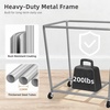 image:imageSTORAGE MANIAC Commercial Laundry Hamper with Heavy Duty Steel Frame 320 L Industrial Laundry Basket Cart with Wheels for Hotel Home Laundry Room 317L x 193W x 3091H Large BeigeGreen