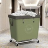 image:imageSTORAGE MANIAC Commercial Laundry Hamper with Heavy Duty Steel Frame 320 L Industrial Laundry Basket Cart with Wheels for Hotel Home Laundry Room 317L x 193W x 3091H Large BeigeGreen