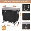 image:imageSTORAGE MANIAC Commercial Laundry Hamper with Heavy Duty Steel Frame 320 L Industrial Laundry Basket Cart with Wheels for Hotel Home Laundry Room 317L x 193W x 3091H Large BeigeBlack