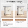 image:imageSTORAGE MANIAC Commercial Laundry Hamper with Heavy Duty Steel Frame 320 L Industrial Laundry Basket Cart with Wheels for Hotel Home Laundry Room 317L x 193W x 3091H Large BeigeBeige