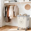 image:imageSTORAGE MANIAC Commercial Laundry Hamper with Heavy Duty Steel Frame 320 L Industrial Laundry Basket Cart with Wheels for Hotel Home Laundry Room 317L x 193W x 3091H Large BeigeBeige